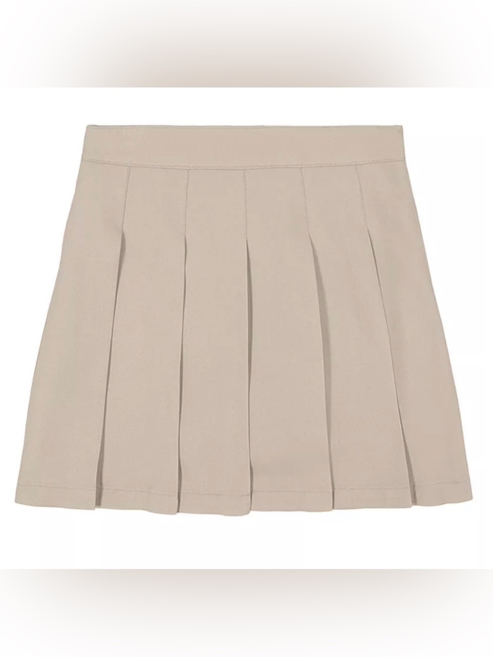 NWT- Nautica Girls Uniform Pleated Scooter Skirt, Khaki, size 16
